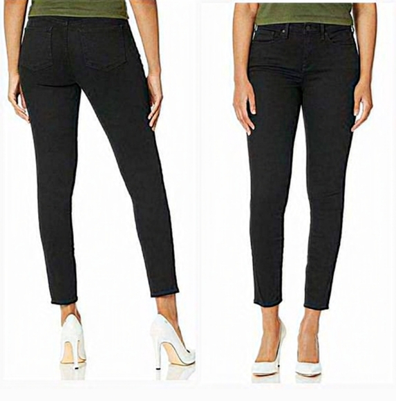 NYDJ Ami Black Side Embroidered Skinny Legging Jeans Size 12 - Picture 2 of 11